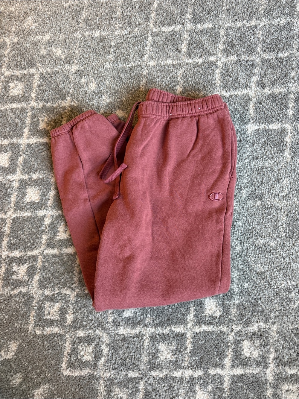 Champion Womens Maroon/Deep Red Sweatpants with Logo